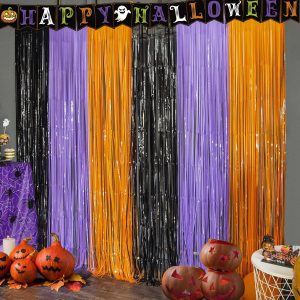 OHOME Halloween Decorations - Halloween Party Decorations | Trick or Treat Backdrop Banner for Wall Door | Halloween Birthday Party Favors Supplies Indoor Outdoor