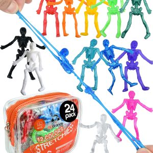 UpBrands 24 Stretchy Skeleton Toy Non Candy Halloween Party Favors for Kids | Halloween goodie bag stuffers, Trick…