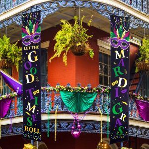 Blulu Mardi Gras Decoration Set, Mardi Gras Porch Sign