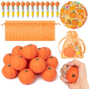 CY2SIDE Fall Pumpkin Party Favors - 12 Pack Squishy Toys Gift Bulk for Kids