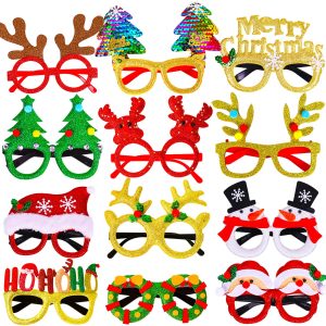 Max Fun 12Pcs Christmas Glasses Accessories Party Favors for Kids