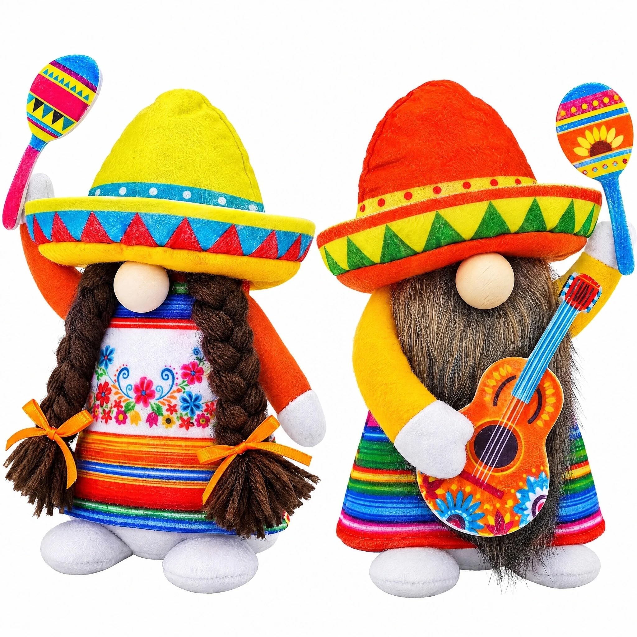 Lovinland Cinco de Mayo Decorations - Cinco de Mayo Plush Gnomes for Home, Office - Mexican Theme Party Decorations Supplies - Taco Fiesta Doll Table Centerpieces Decor - Carnival Festivals Figurine