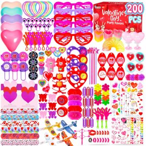 Thuodo 200pcs Valentines Party Favors Toys Assortment, Valentines Day Gifts for Kids as…
