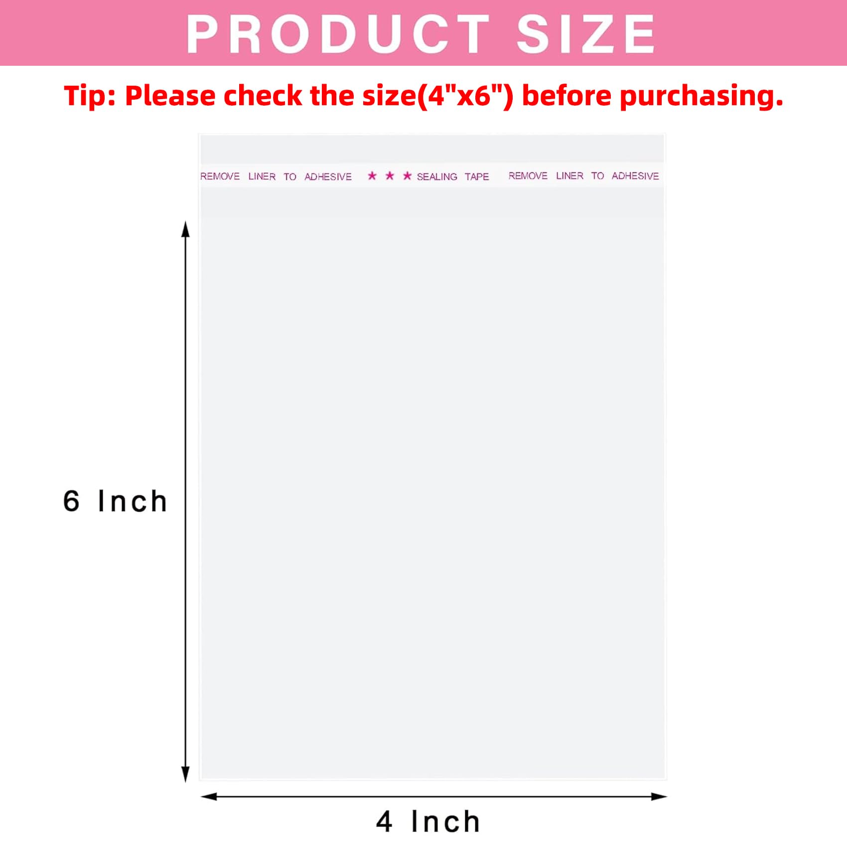 Morepack 4x6 In Cookie Bags Clear Self Sealing Cellophane Treat Bags 200Pcs