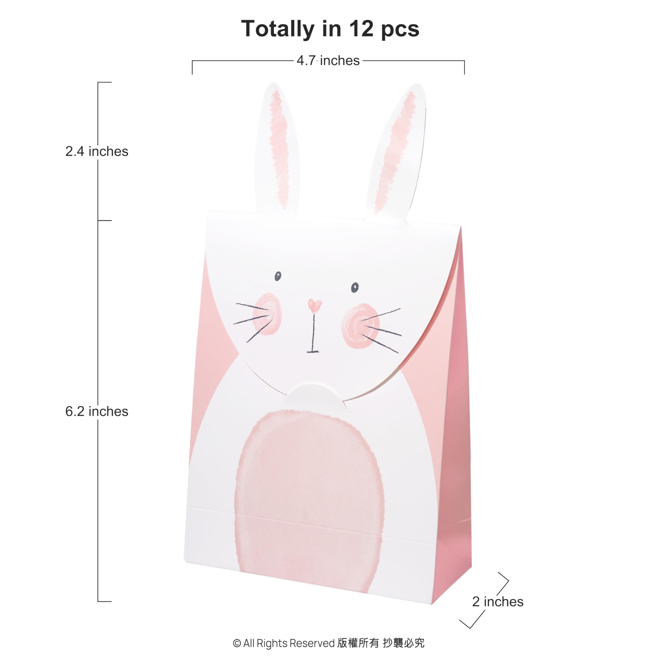 Cheerland Bunny Gift Bags Easter Bag Rabbit Party Decorations Bunny Goodie Bags Some Bunny is One Birthday Decoration Easter Party Favors Treat Bags for Spring Birthday Tea Party Supplies