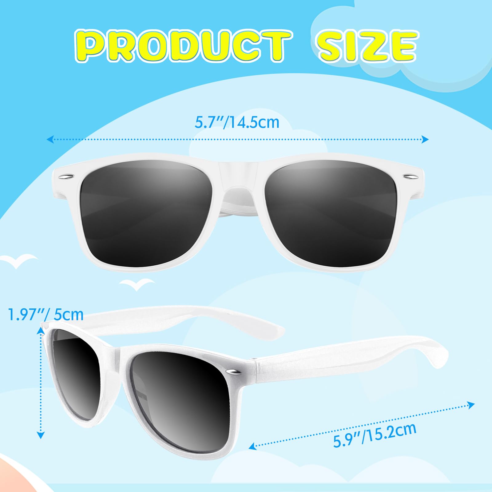 ASTARON 12 Pack Party Favors Sunglasses Bulk Neon Party Favors for Beach Wedding Party Pool Party Supplies