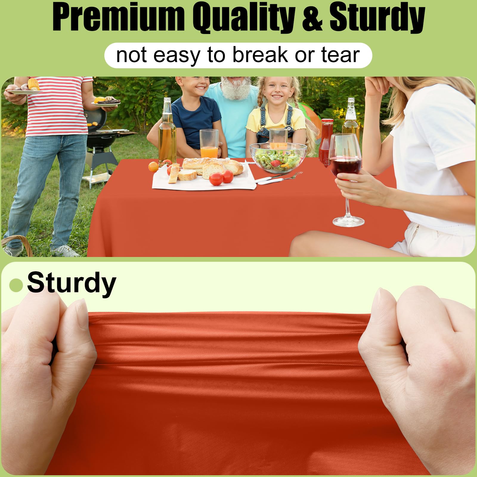 Smiry Thanksgiving Plastic Disposable Table Cloth - 54 x 108 Inch, 6 Packs