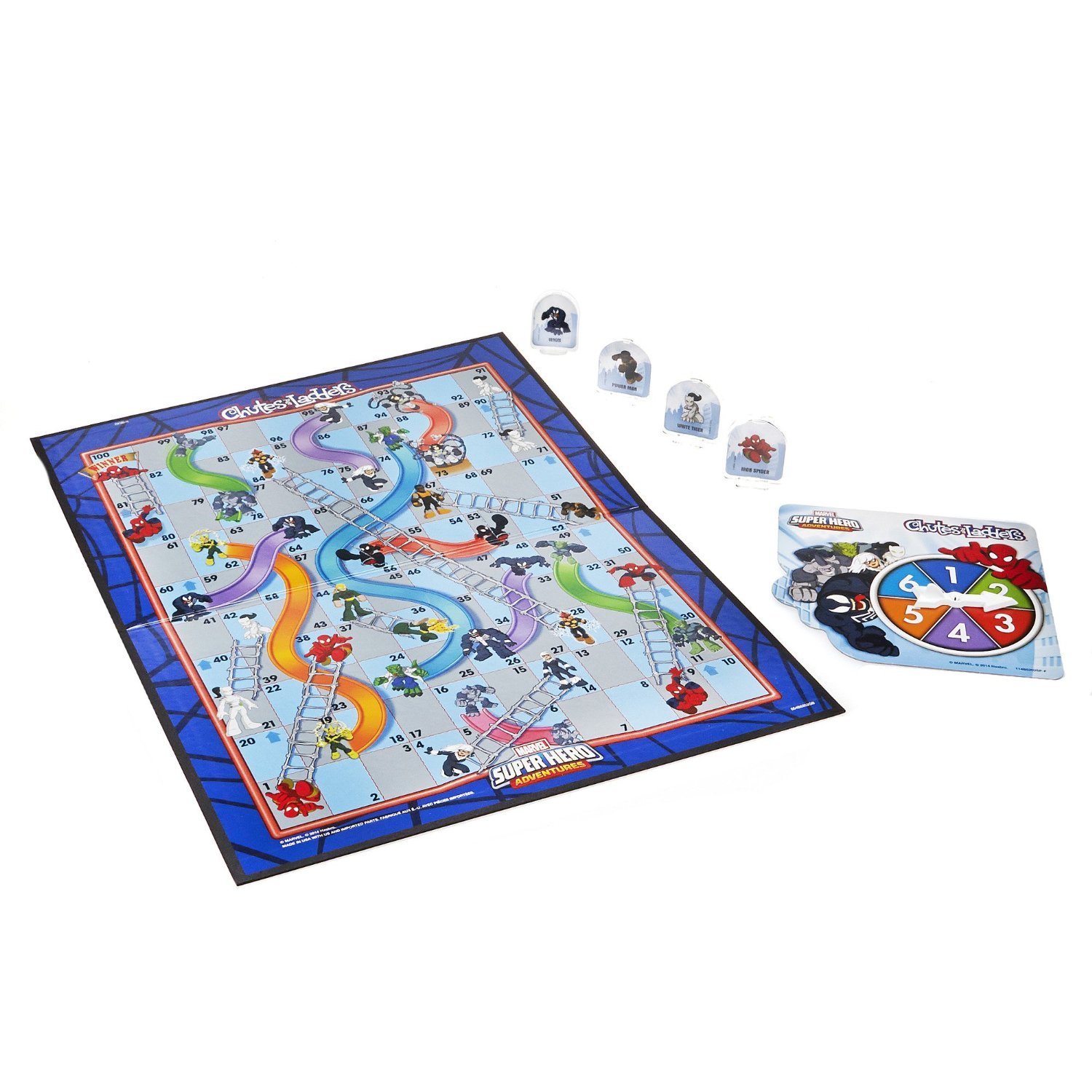Hasbro Gaming Chutes and Ladders: Marvel Spider-Man Edition Board Game for Kids 2-4 Players, Preschool Games, Easter Gifts for Boys and Girls, Ages 3 and Up (Amazon Exclusive)