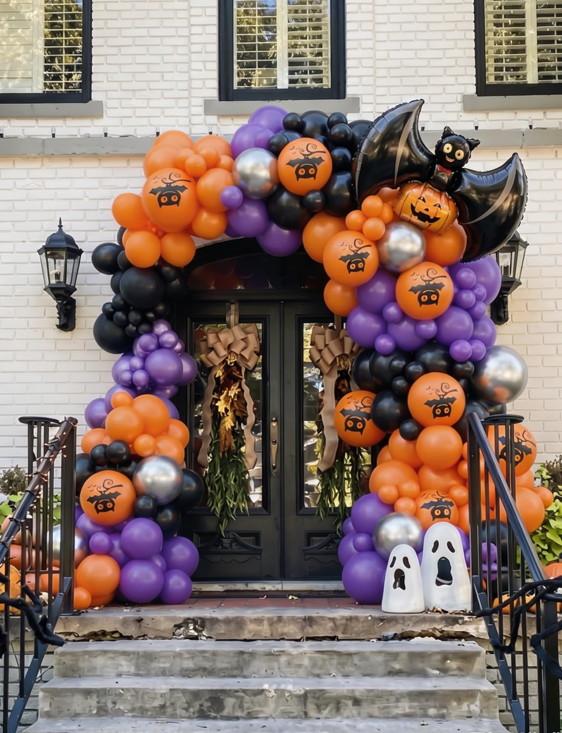 Adeyoo Halloween Balloon Garland Arch Kit, 138 Pcs Halloween Party Balloons