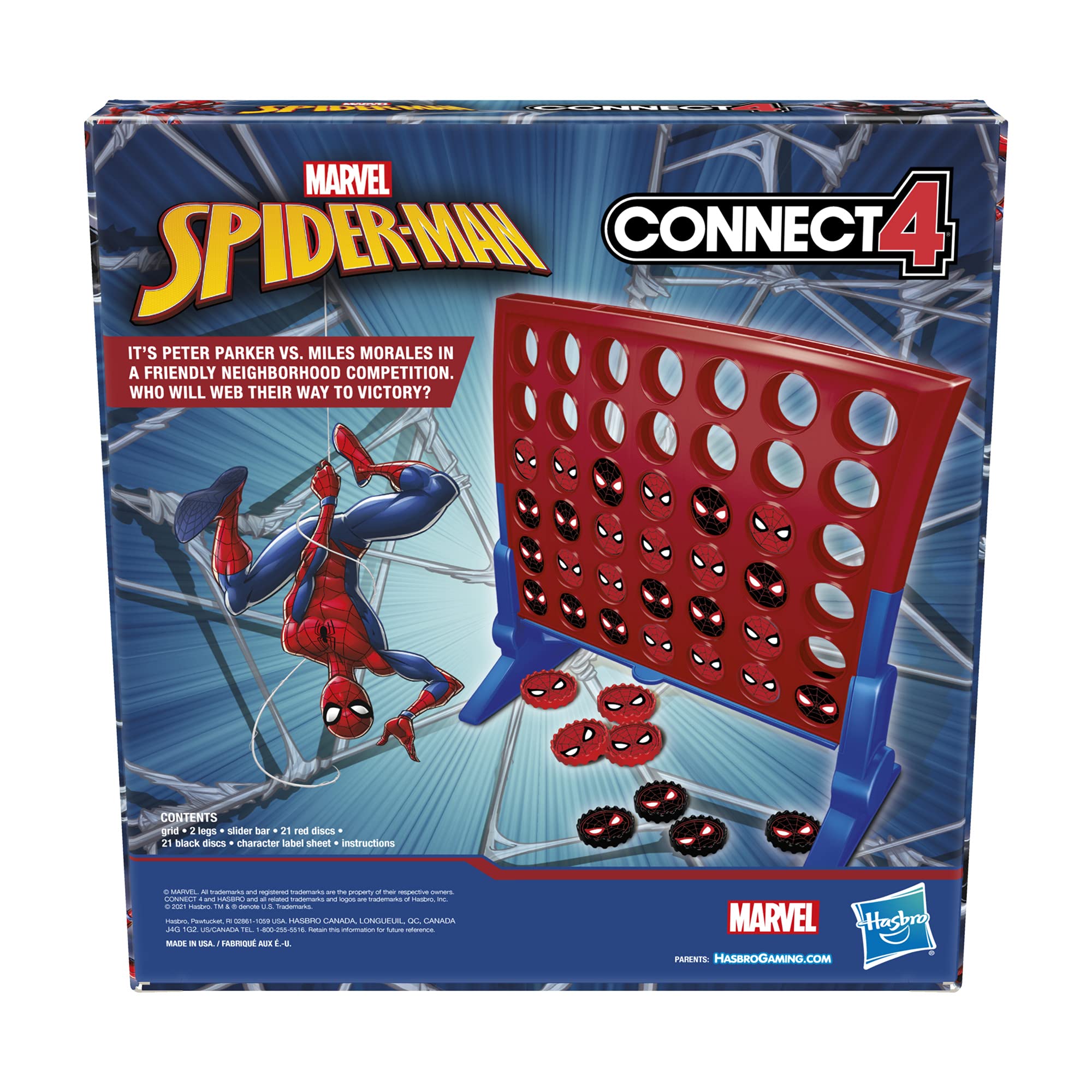 Hasbro Gaming Connect 4 Marvel Spider-Man Edition, Strategy Board Game for 2 Players, Ages 6 and Up (Amazon Exclusive)