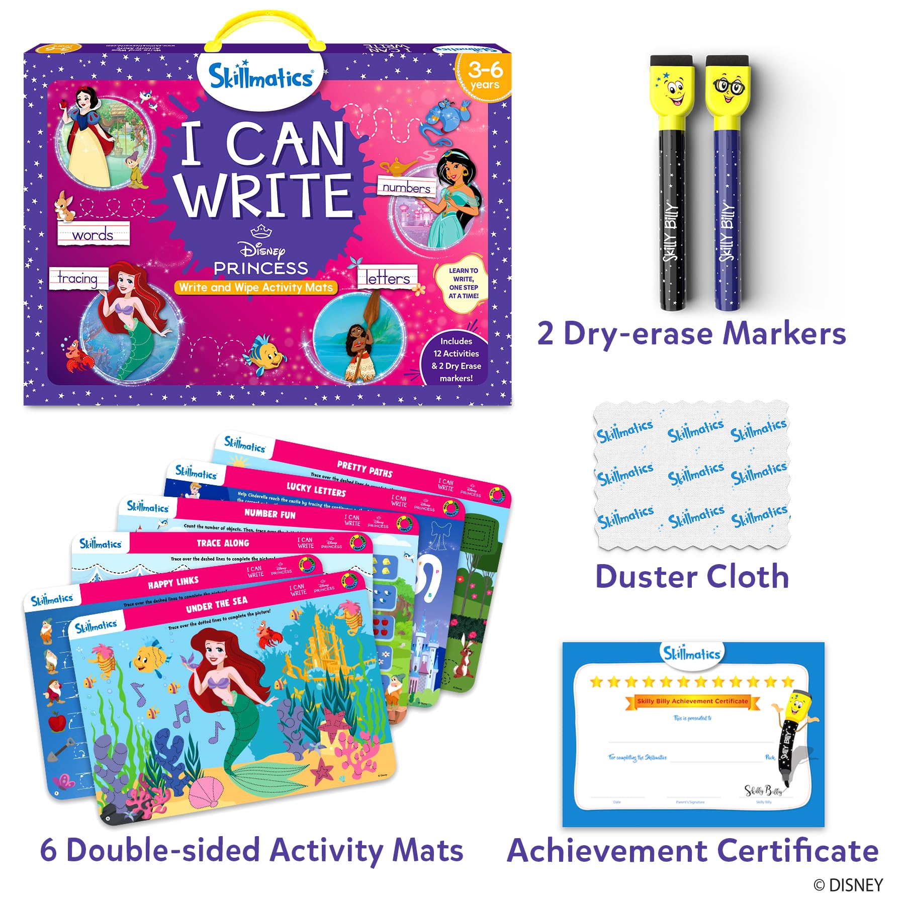 Skillmatics I Can Write – Disney Princess, Christmas Gift for Kids