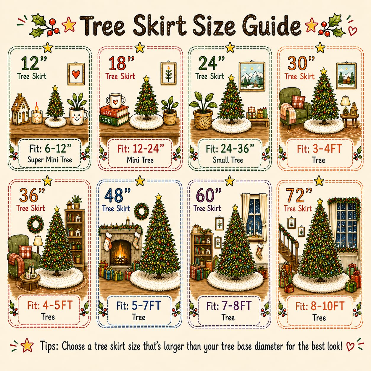 YEAHOME Christmas Tree Skirt, 36 Inch White Soft Faux Fur Tree Skirts Plush Christmas Decorations, White Ornaments Christmas Tree Skirts Xmas Decorations Indoor Holiday Party Decor