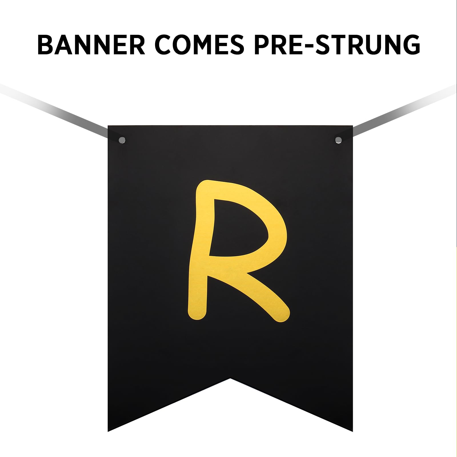 Happy Retirement Banner Assembled GAGAKU Black and Gold Retirement Party Decorations Supplies Kit Gold Glitter Paper Pennant Banner for Men Women Office Farewell Party