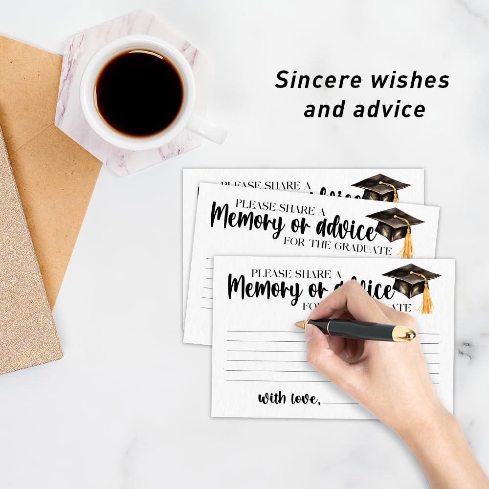 WPBRU 30 Pcs Graduation Advice Cards 2026 Graduation Party Favors, Share A Memory or Advice for The Graduate Cards, Graduation 2026 Decorations And Supplies(4 X 6)-A04