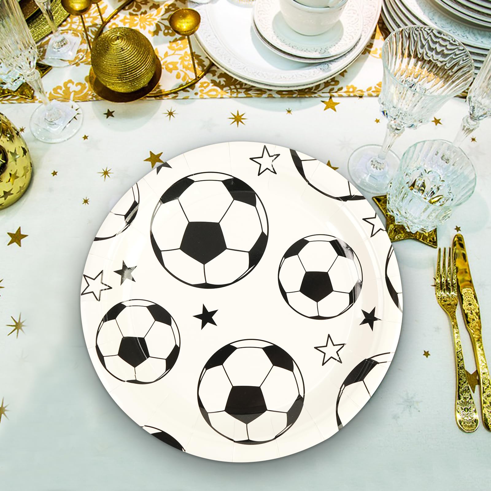 PUEVENYI 50PCS Baseball Party Paper Plates - 9Inch Round Dessert Plates for Cake Salad Fruit Pizza Disposable Sport Themed Decoration Supplies for Baseball Fan Sports Event, Birthday Party