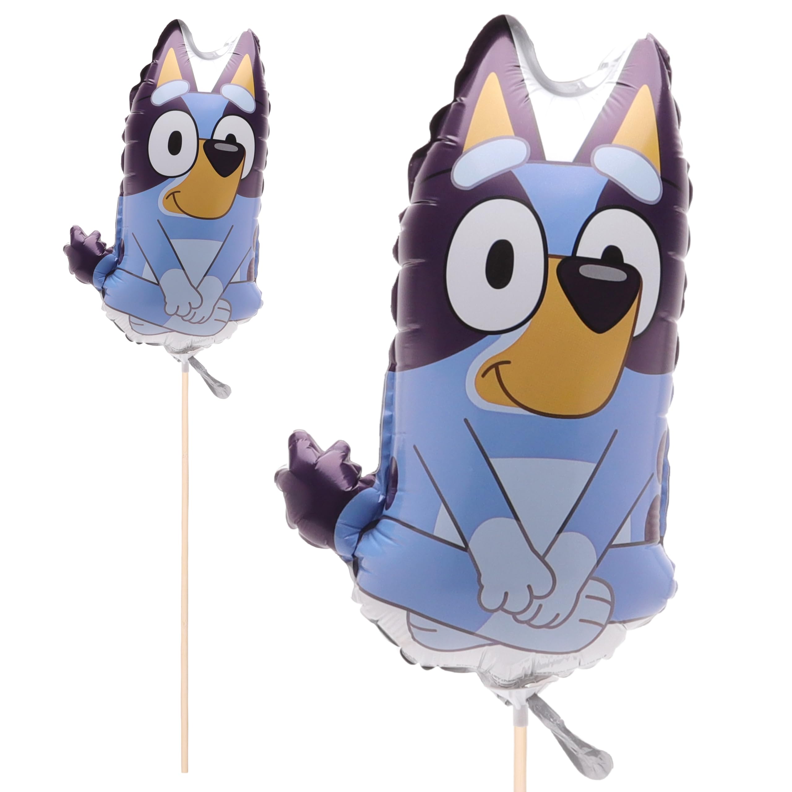 Toyland® Pack of 20 - Bluey & Bingo Mini Character Balloons - Sticks and Cups Included - Birthday Party Decorations