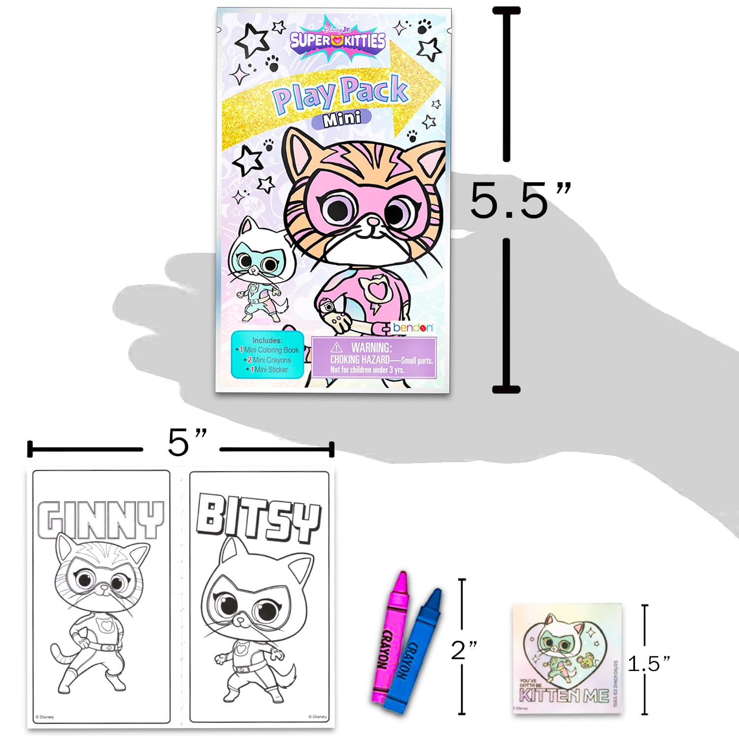 Disney SuperKitties Party Favors for Kids Bundle - 24 Mini Activity Packs