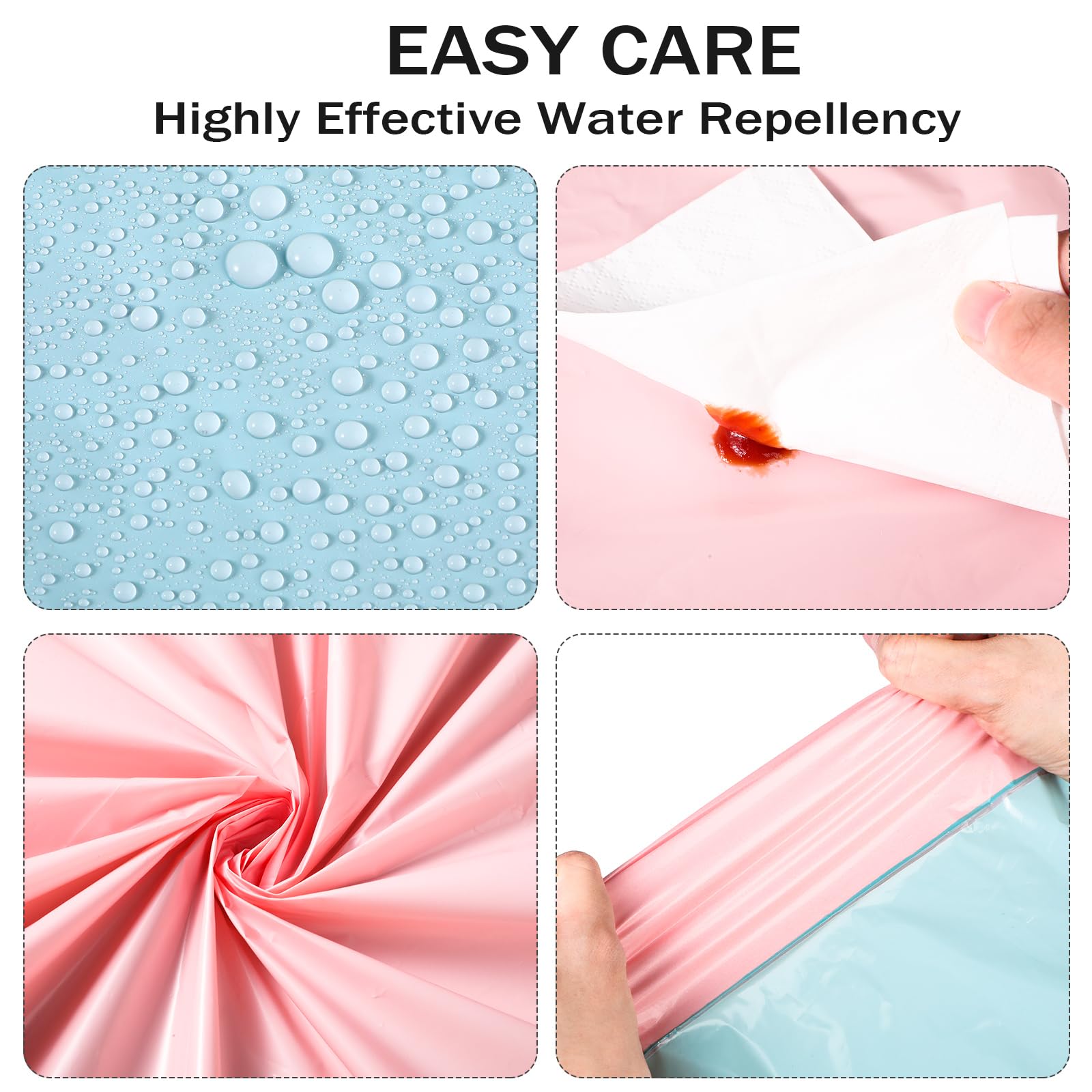 Peryiter 3 Pcs Gender Reveal Tablecloth Decorations 54 x 108 Inches Plastic Pink and Blue Tablecloths Disposable Waterproof Table Cover for Boy or Girl Baby Shower Birthday Party Decorations