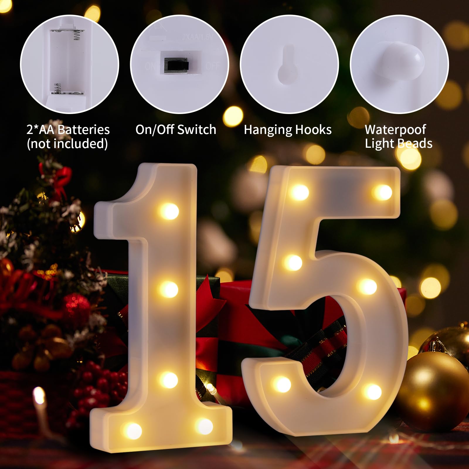 Marquee Numbers 15th Birthday Decorations For Girls Boys,15 Light Up Numbers Quinceanera Decorations,Numero 15 Decoracion Para Quinceañera,Centros De Mesa De 15 Años,Arreglos De Mesa Para 15 Años