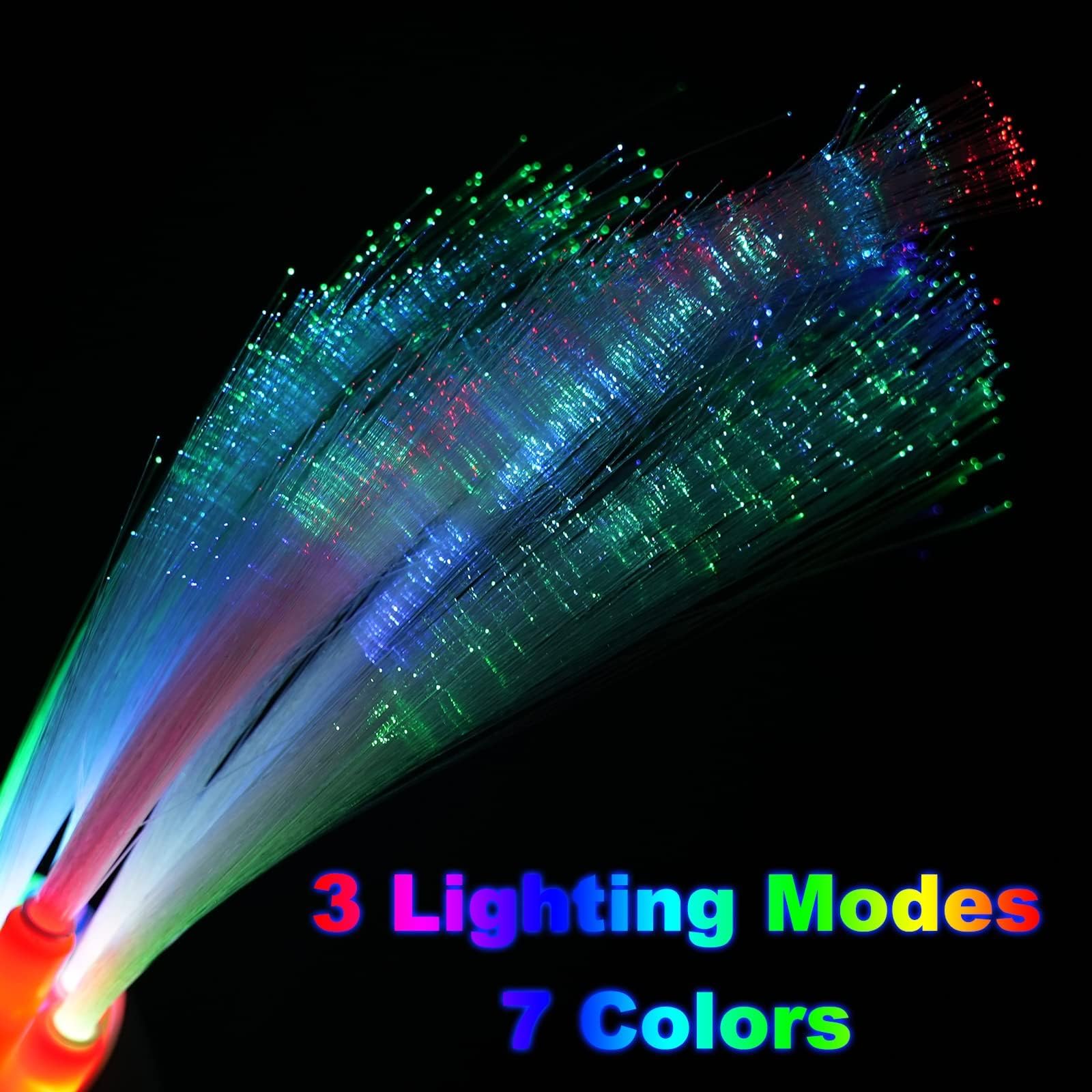 BouQuw 50 Pack Glow Sticks Bulk,Mardi Gras Party Supplies ,3 Models Flashing Sticks, Fiber Optic Wands Light up Sticks Fit Birthday Halloween Christmas New Year Eve Graduations