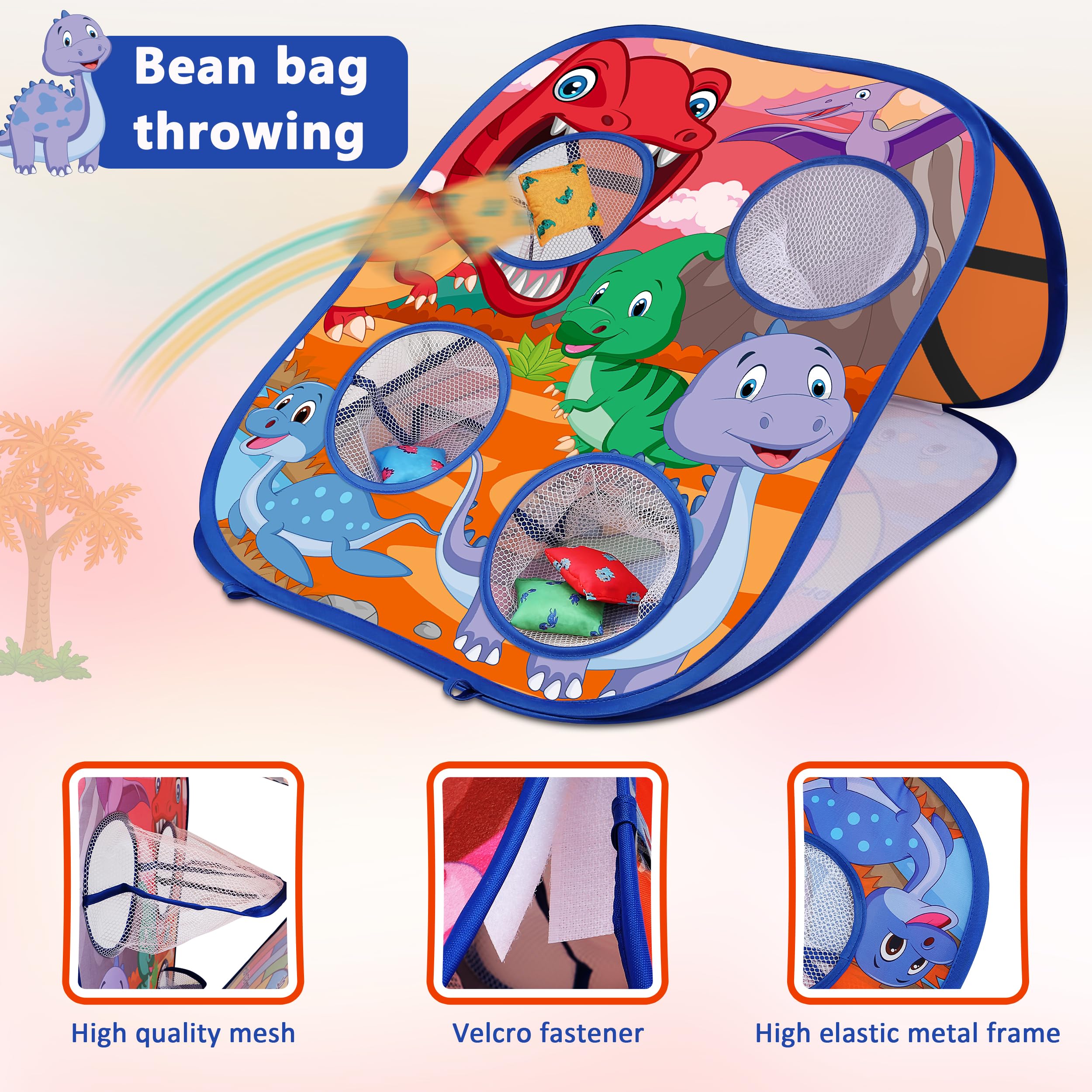 Dinosaur Bean Bag Toss Game Toy Outdoor Toss Game