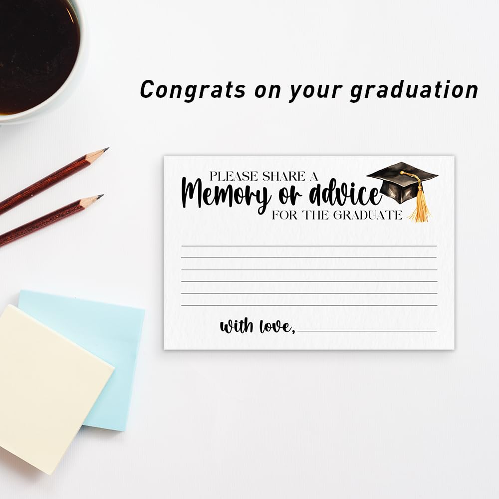 WPBRU 30 Pcs Graduation Advice Cards 2026 Graduation Party Favors, Share A Memory or Advice for The Graduate Cards, Graduation 2026 Decorations And Supplies(4 X 6)-A04
