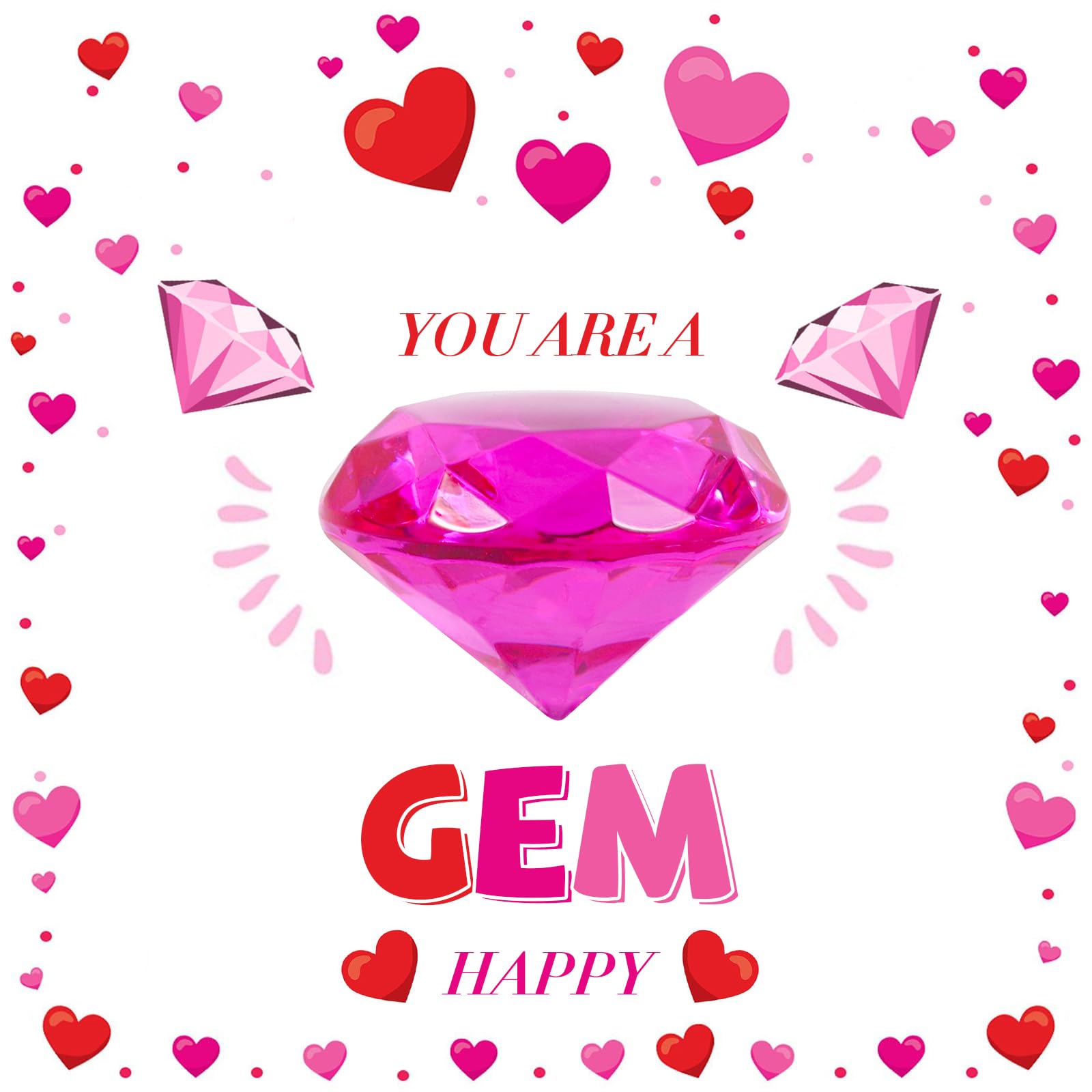 Niceup 26pcs Large Diving Gems Fake Plastic Gemstones Diamond Toys for Kids Girls Princess Pirate Mermaid Party Favors Bag Treasure Hunt Toy - 1.57in Assorted Colors