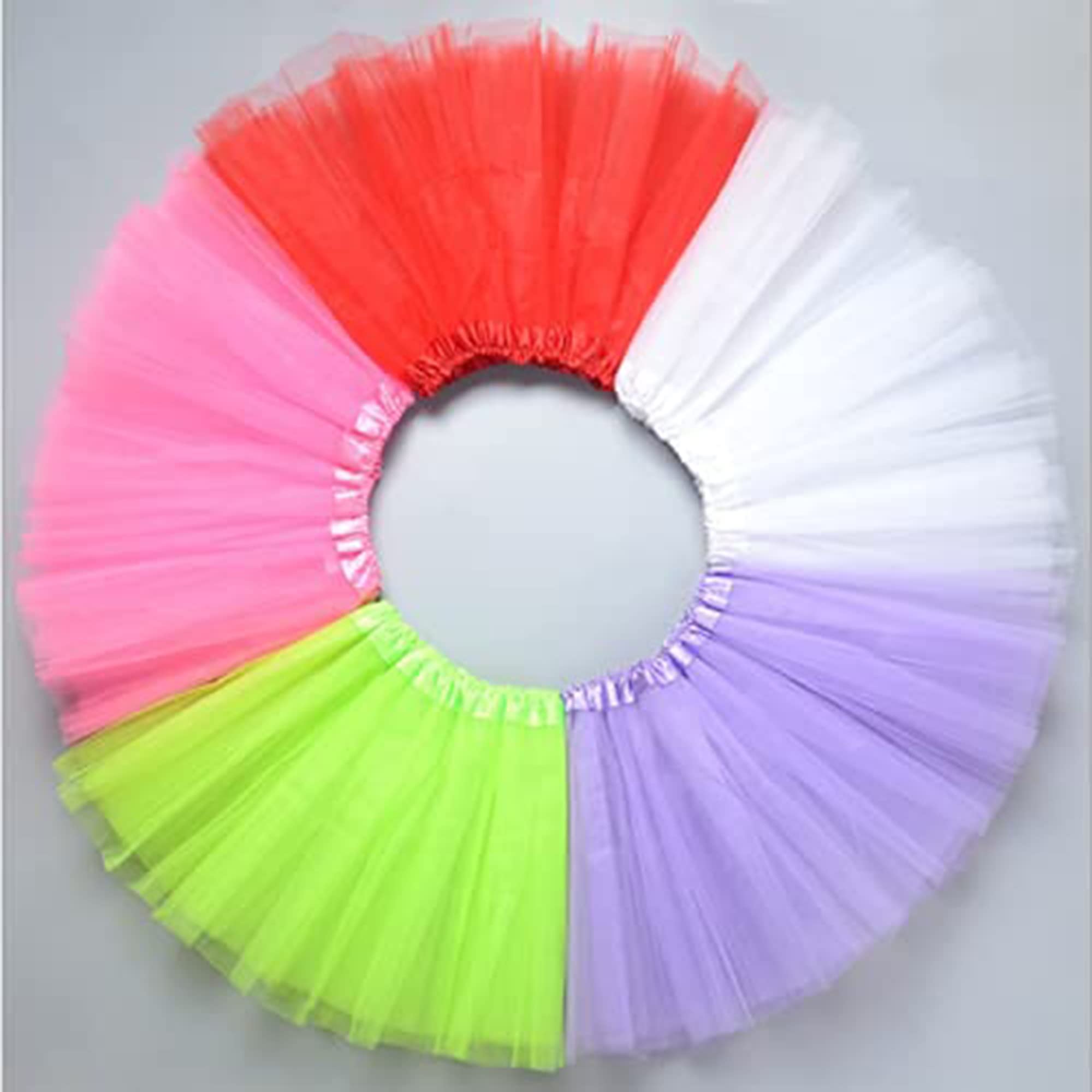 XINXIYAN Hot Pink Tutu for Women 5 Layers Mardi Gras Outfit Adult Halloween Costume Skirts Dress Party Favor Accessories