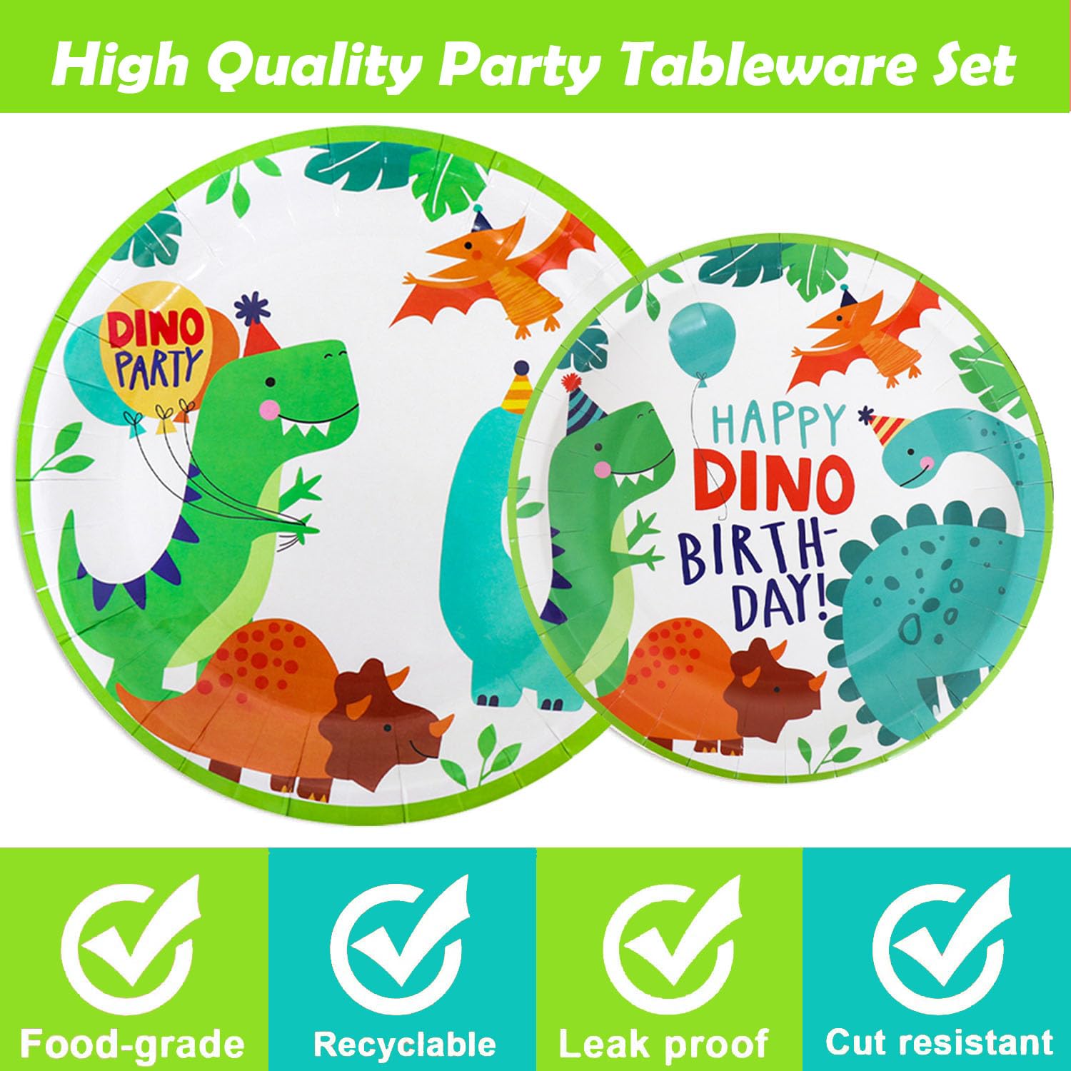 96Pcs Christmas Plates and Napkins Party Supplies, ChristmasThemed Tableware Set, Cute Disposable Dinnerware for Birthday Dessert Tea Party Decoration, 24 Guests