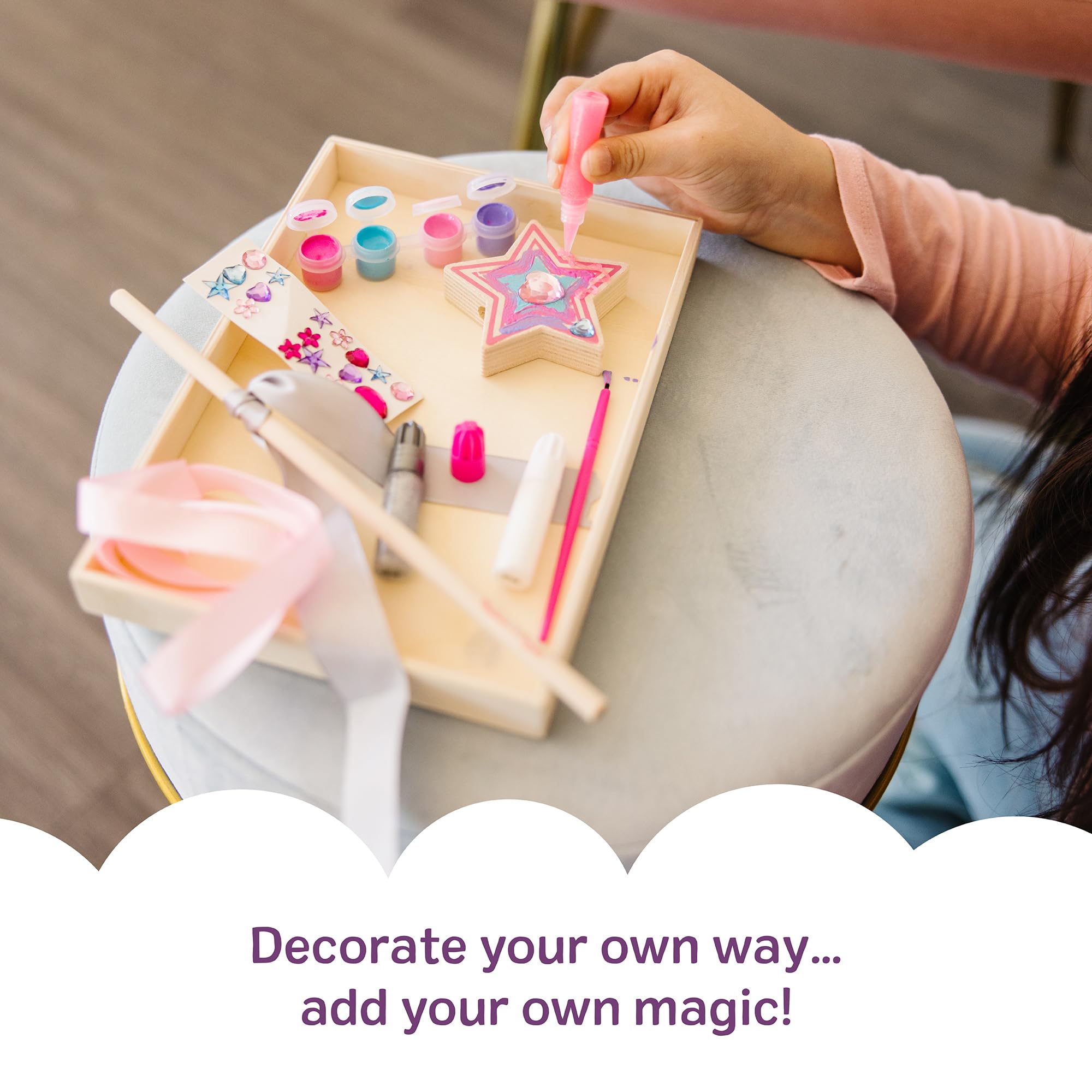Melissa & Doug Created by Me Princess Wand Wooden Craft Kit
