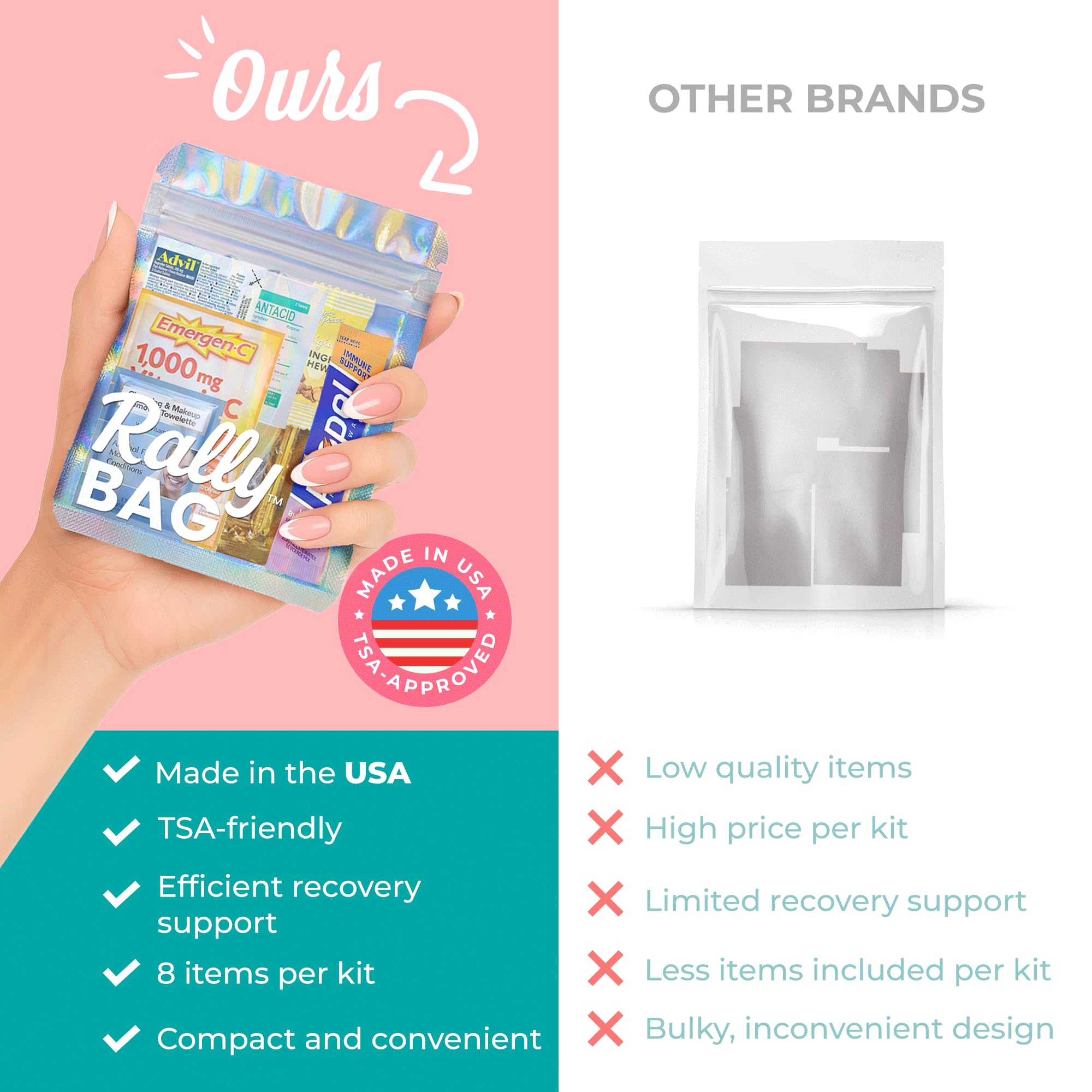 Hangover Kit (10 Pack) Pre-Filled Party Favors for Bachelorette Party Favors & Weddings – Party Recovery Bag, Bulk Hangover Favors for Girls Trips, Wedding Parties & 21st Birthdays | Rally Bag