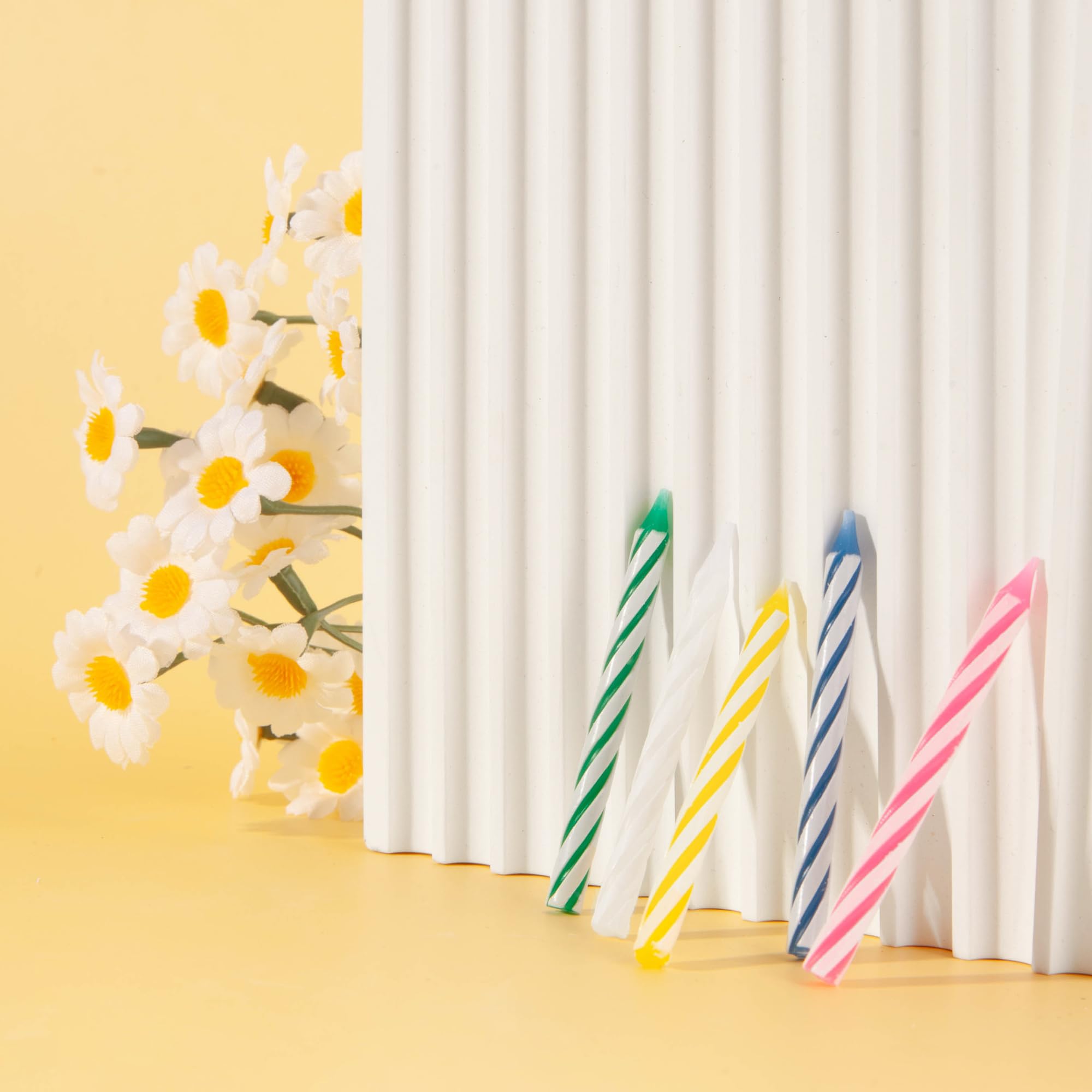 PHD CAKE 288-Count Multicolored Spiral Birthday Candle, Birthday Candles for Cake, Cupcake Candles, Party Celebration