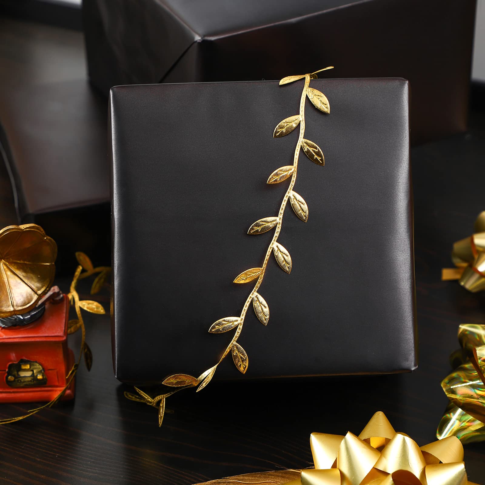 RUSPEPA Matte Black Wrapping Paper - Solid Color Matte Gift Wrapping Paper Roll Perfect for Wedding, Birthday for Men, Christmas, Baby Shower, Graduation Gift, Father's Day Gifts - 17 Inch X 16.5 Feet