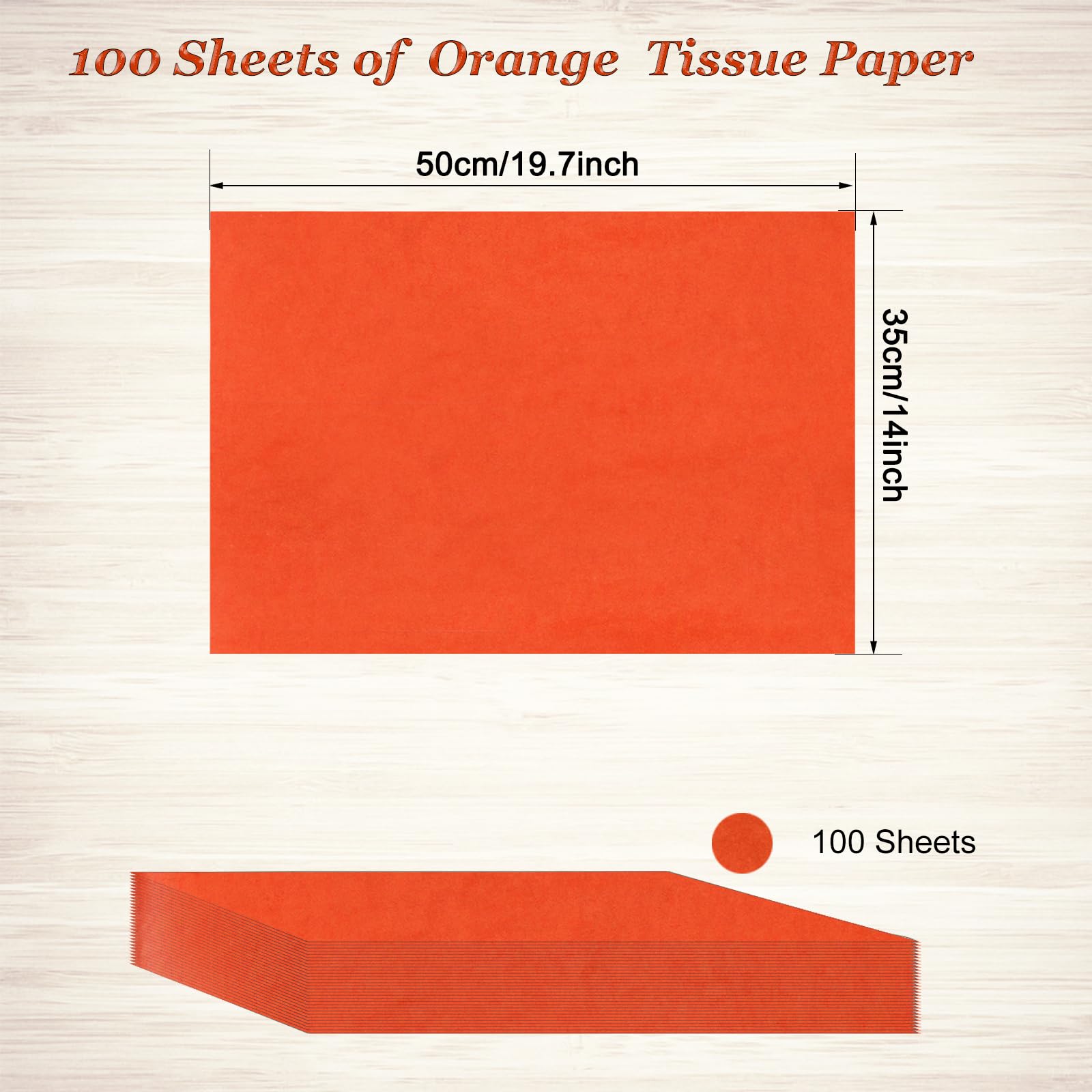 100 Sheets Orange Tissue Paper Artdly 14 x 20 Inches Plum Tissue Paper Bulk for Weddings Birthday DIY Project Wrapping Crafts Decor