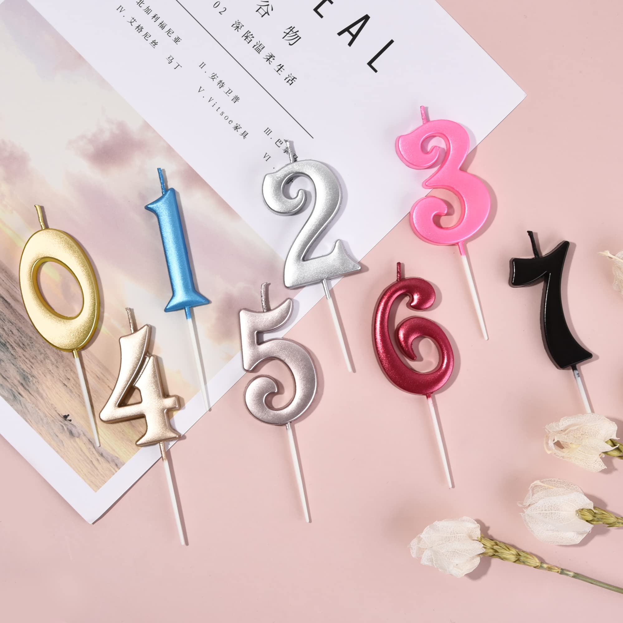 PHD CAKE 10-Count 0-9 Champagne Gold Number Birthday Candles, Number One Birthday, Champagne Number Candles, Party Celebration, Baby Showers