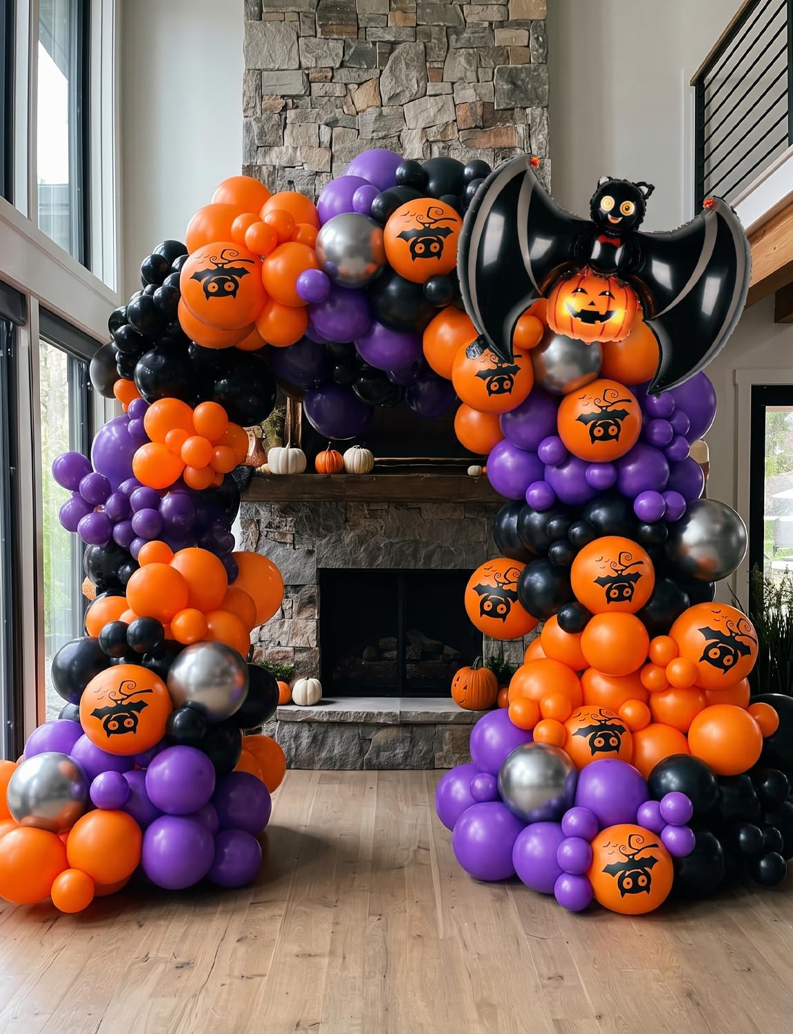 Adeyoo Halloween Balloon Garland Arch Kit, 138 Pcs Halloween Party Balloons