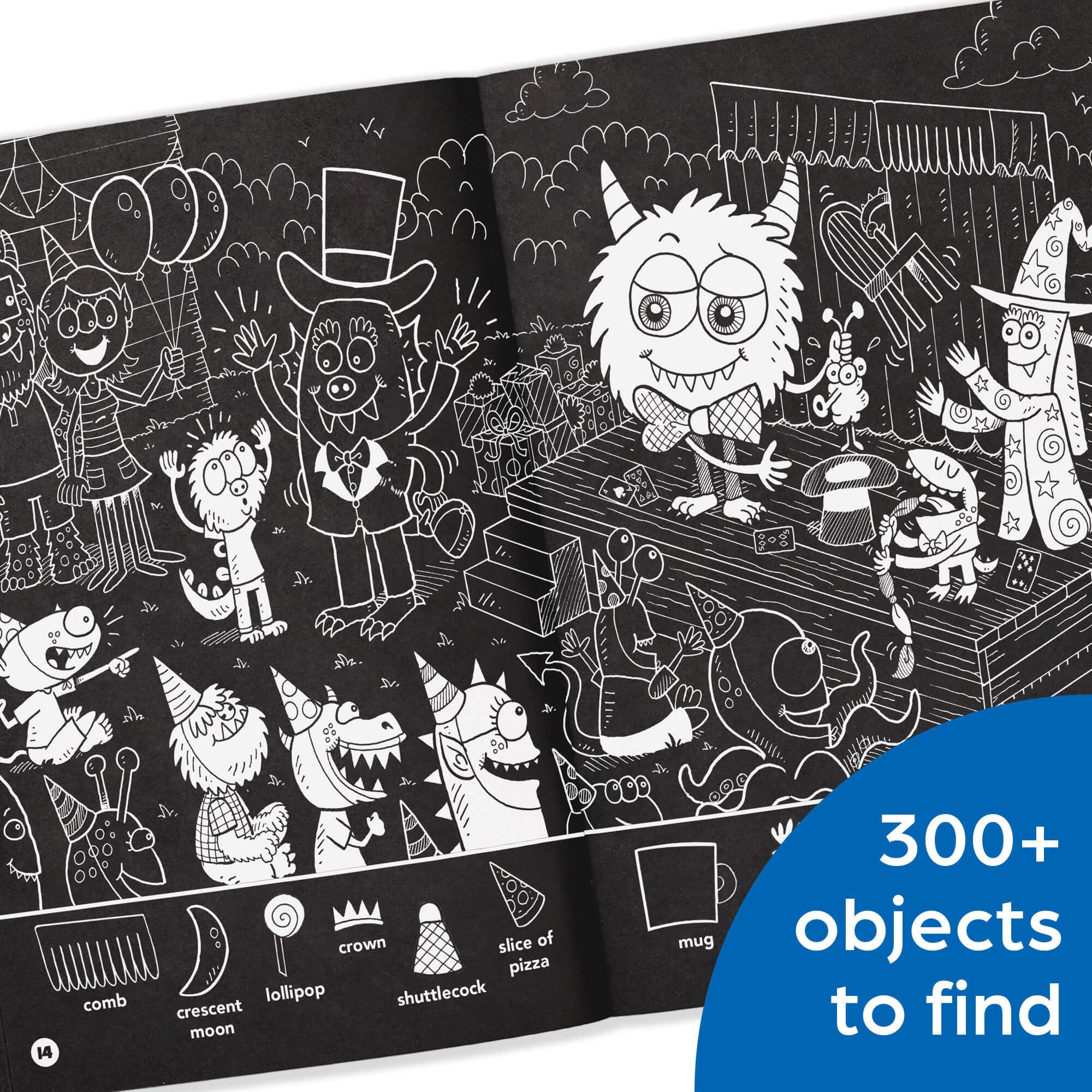 Halloween Hidden Pictures Puzzles to Highlight: Halloween Kids Book with Over 300 Hidden Objects to Seek and Find in Spooky White-on-Black Puzzles with Neon Highlighter