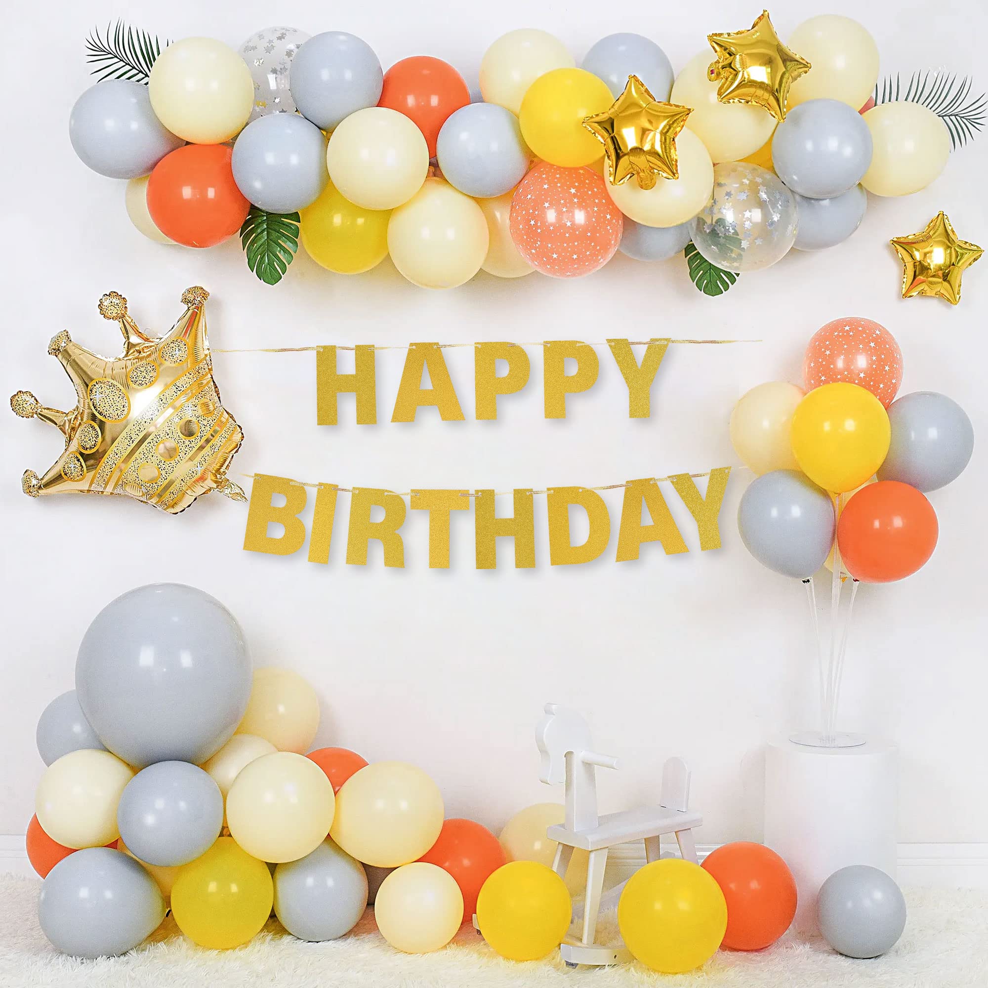 DIY Banner Kit with Letters Glitter Banner Letters Customizable Birthday Banners Graduation Banner Custom Party Hanging Banner for Graduation Wedding Party Baby Shower Decoration(Gold)