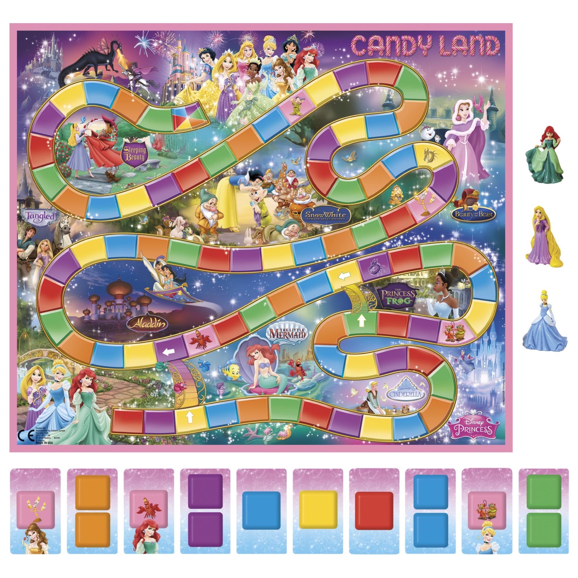 Hasbro Gaming Candy Land Disney Princess Edition Board Game, Preschool Games for 2 to 3 Players, Easter Gifts for Boys and Girls, Family Games for Kids Ages 3 and Up (Amazon Exclusive)