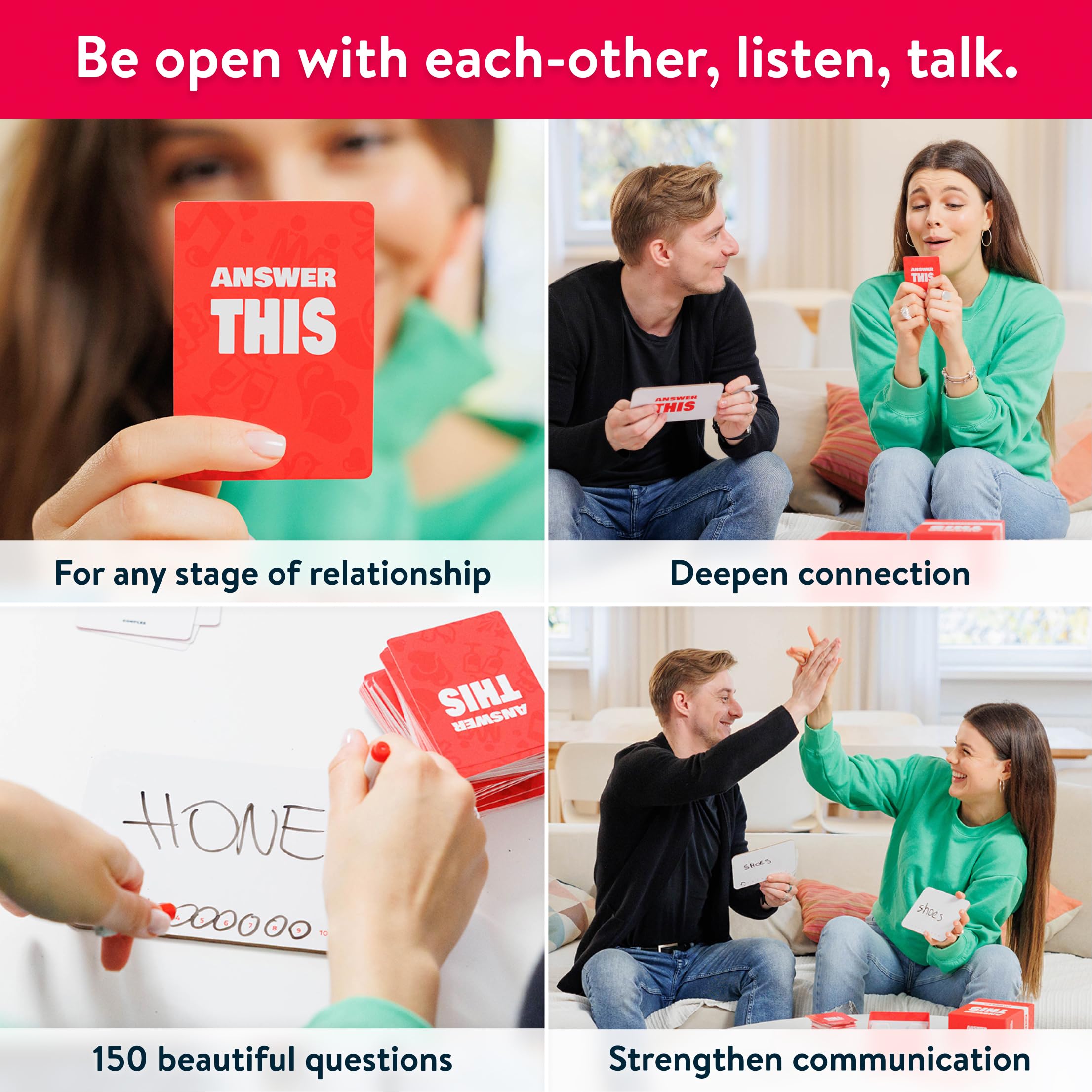 Answer This - Couples Game - Do You Really Know Your Partner? - 150 Conversation Cards for Date Night or Valentines – Anniversary or Engagement Gift for Adults