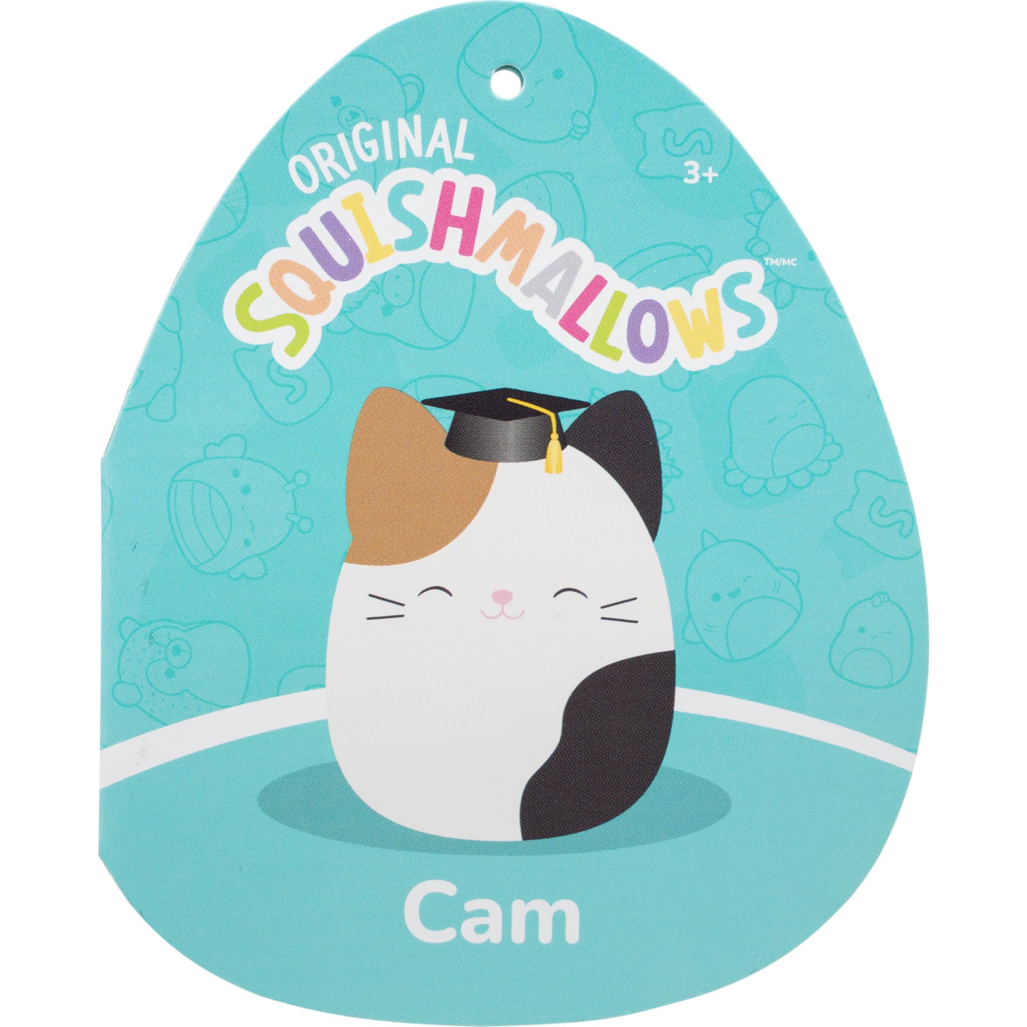 Squishmallows Original 12in Cam the Calico Cat in Graduation Cap – Official Jazwares Plush (Medium-Sized)