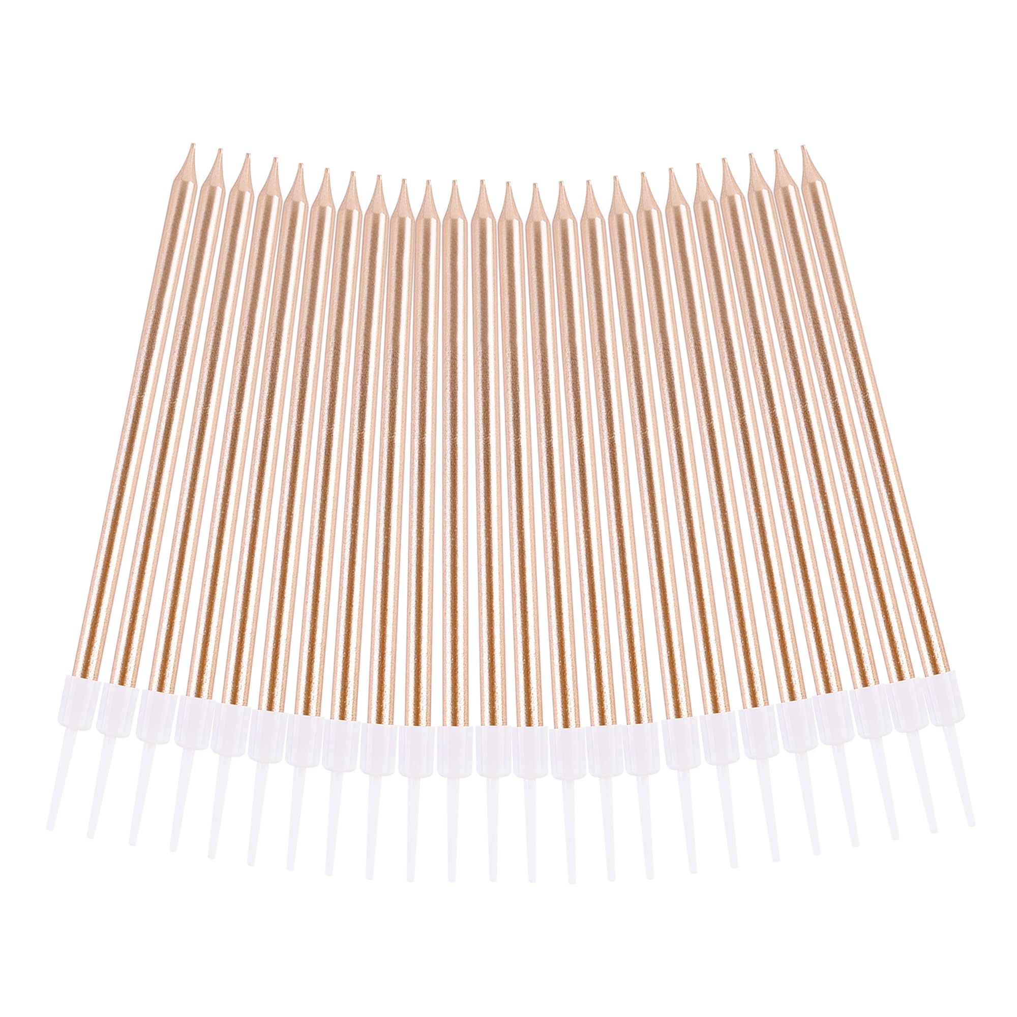 PHD CAKE Champagne Gold Long Thin Metallic Birthday Candles, Cake Candles, Birthday Parties, Wedding Decorations, Party Candles