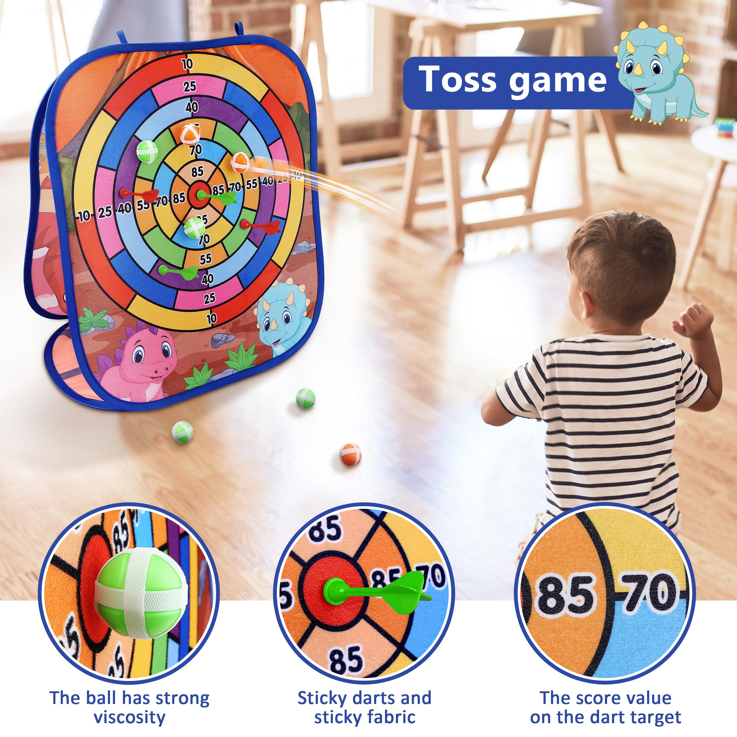 Dinosaur Bean Bag Toss Game Toy Outdoor Toss Game