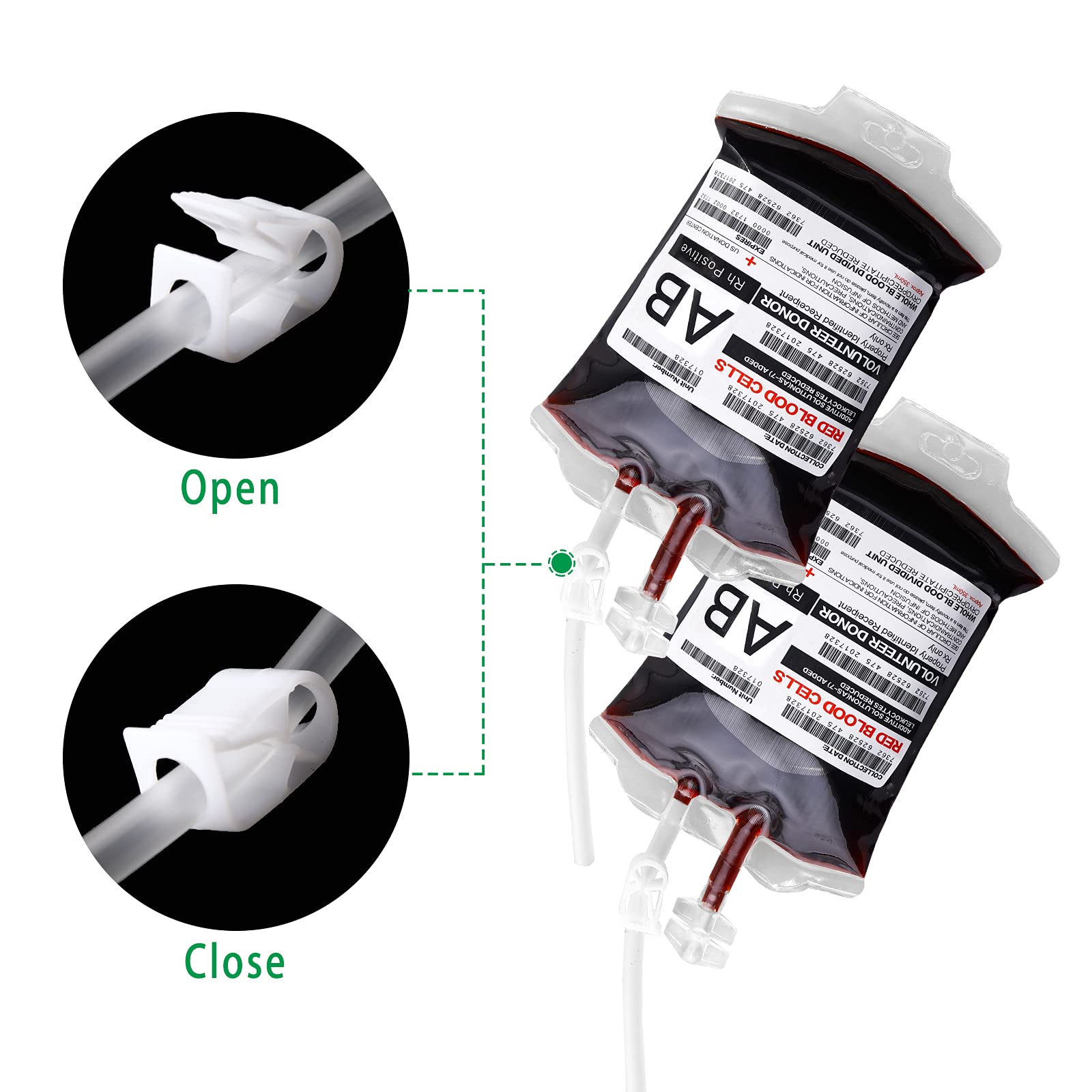 meowtastic Blood Bags for Drinks for Halloween Party Decorations, Reusable Halloween Blood Bag Drink Pouches with Syringe, IV Bags for Drinks, Vampire Nurse Graduation Decoration Supplies, Pack of 20
