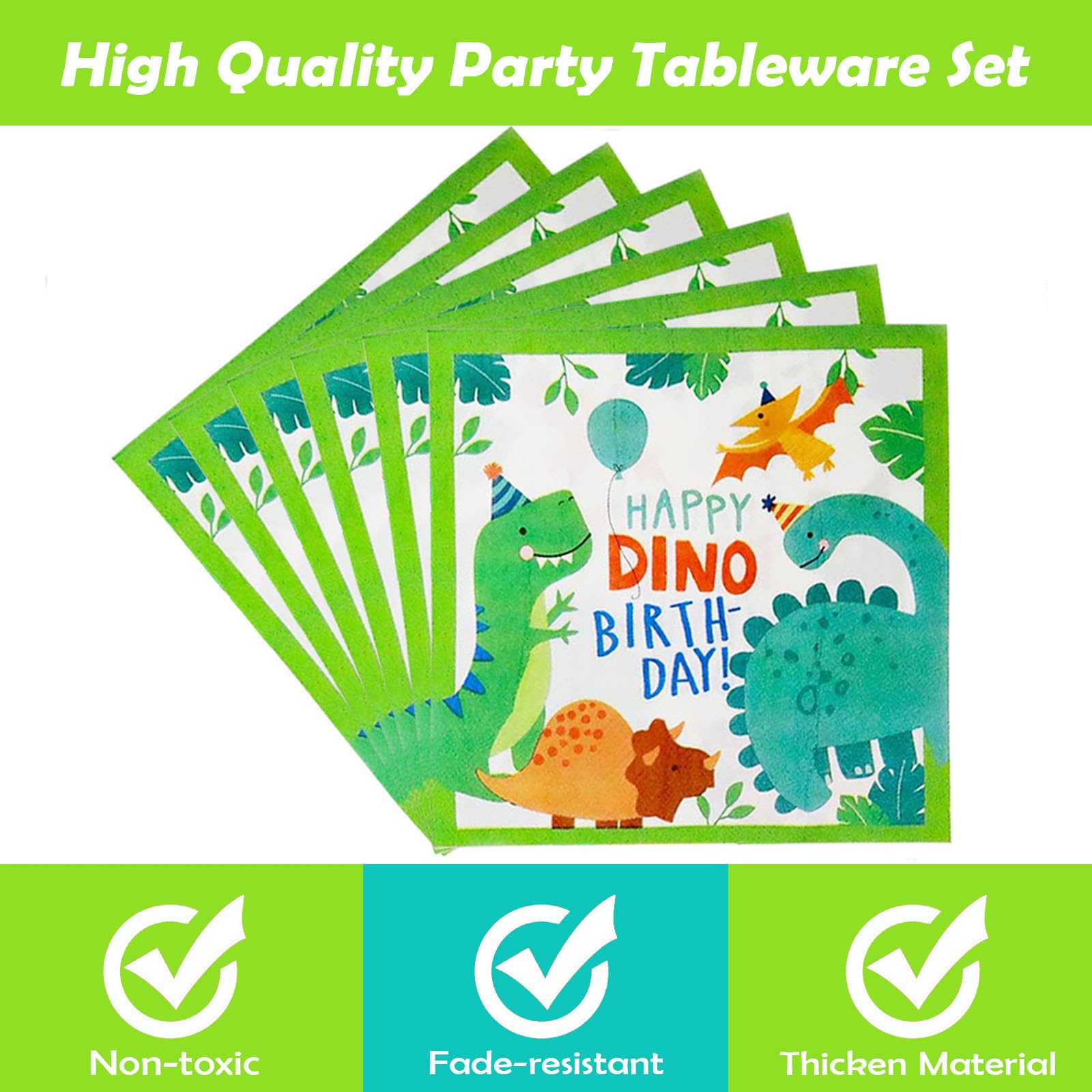 96Pcs Christmas Plates and Napkins Party Supplies, ChristmasThemed Tableware Set, Cute Disposable Dinnerware for Birthday Dessert Tea Party Decoration, 24 Guests