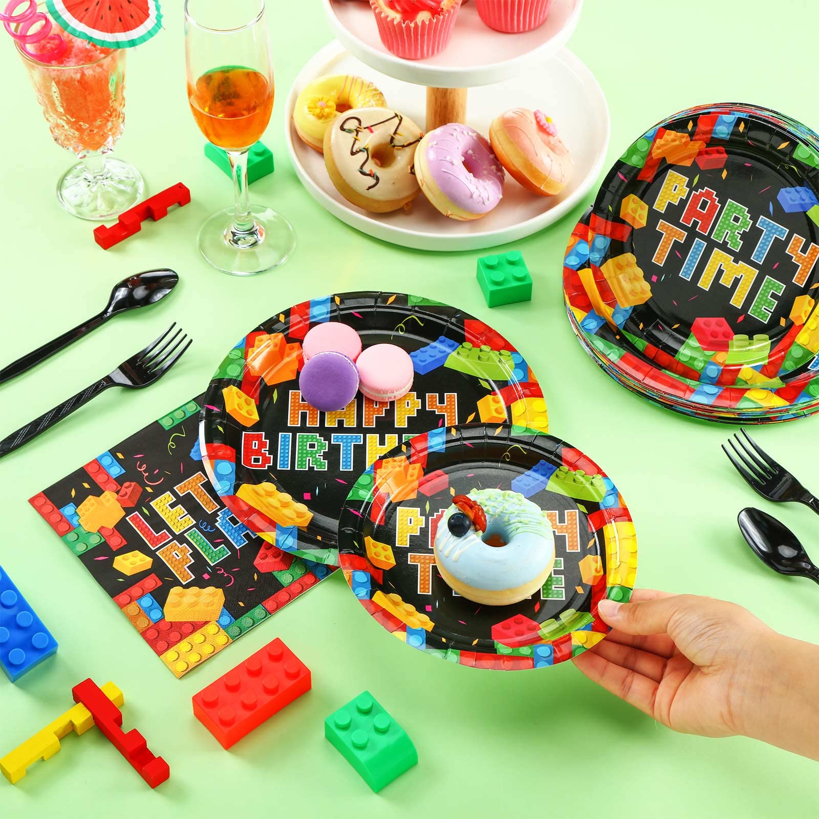 100 Pcs Music Party Supplies Tableware Set for Girls Music Theme Birthday Party Plates Napkins Forks Spoons for Birthday Baby Shower Celebration (Music Style)
