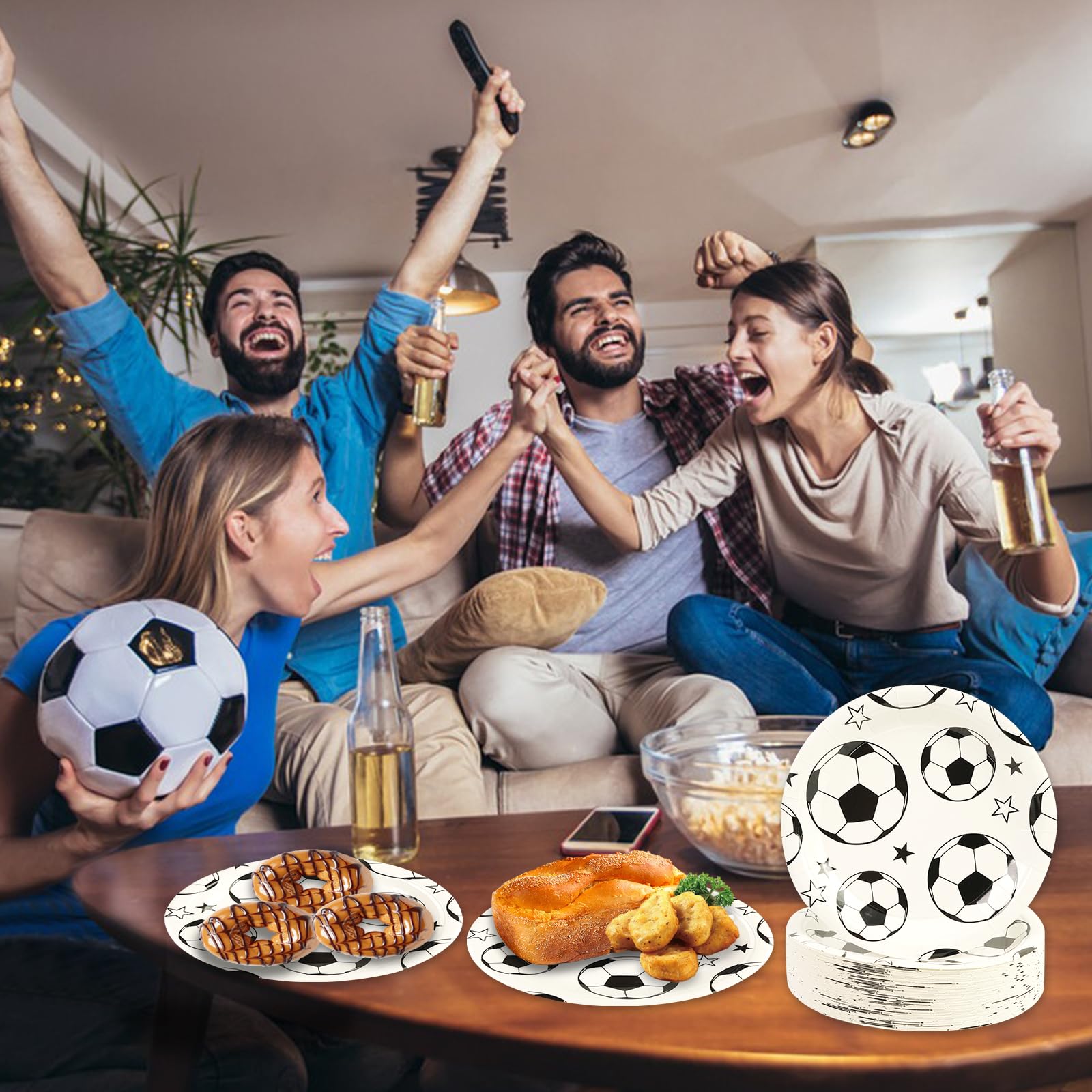 PUEVENYI 50PCS Baseball Party Paper Plates - 9Inch Round Dessert Plates for Cake Salad Fruit Pizza Disposable Sport Themed Decoration Supplies for Baseball Fan Sports Event, Birthday Party